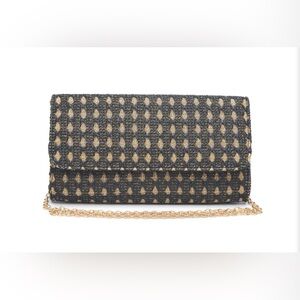 NWT Urban Expression Elegant Black and Gold Clutch